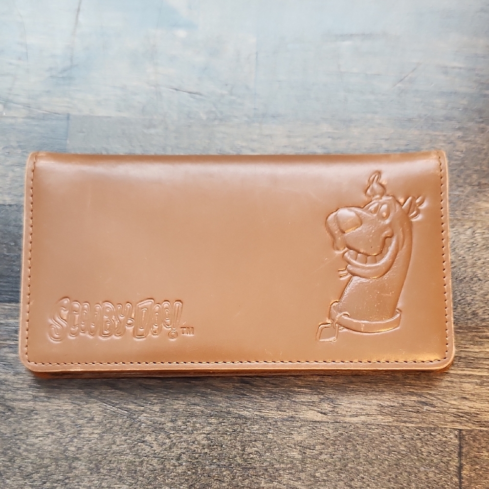 Scooby-Doo Brown Leather Wallet  Checkbook Cover